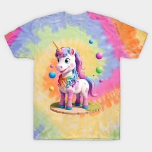 Tie Dye Unicorn Rainbow Design T-Shirt